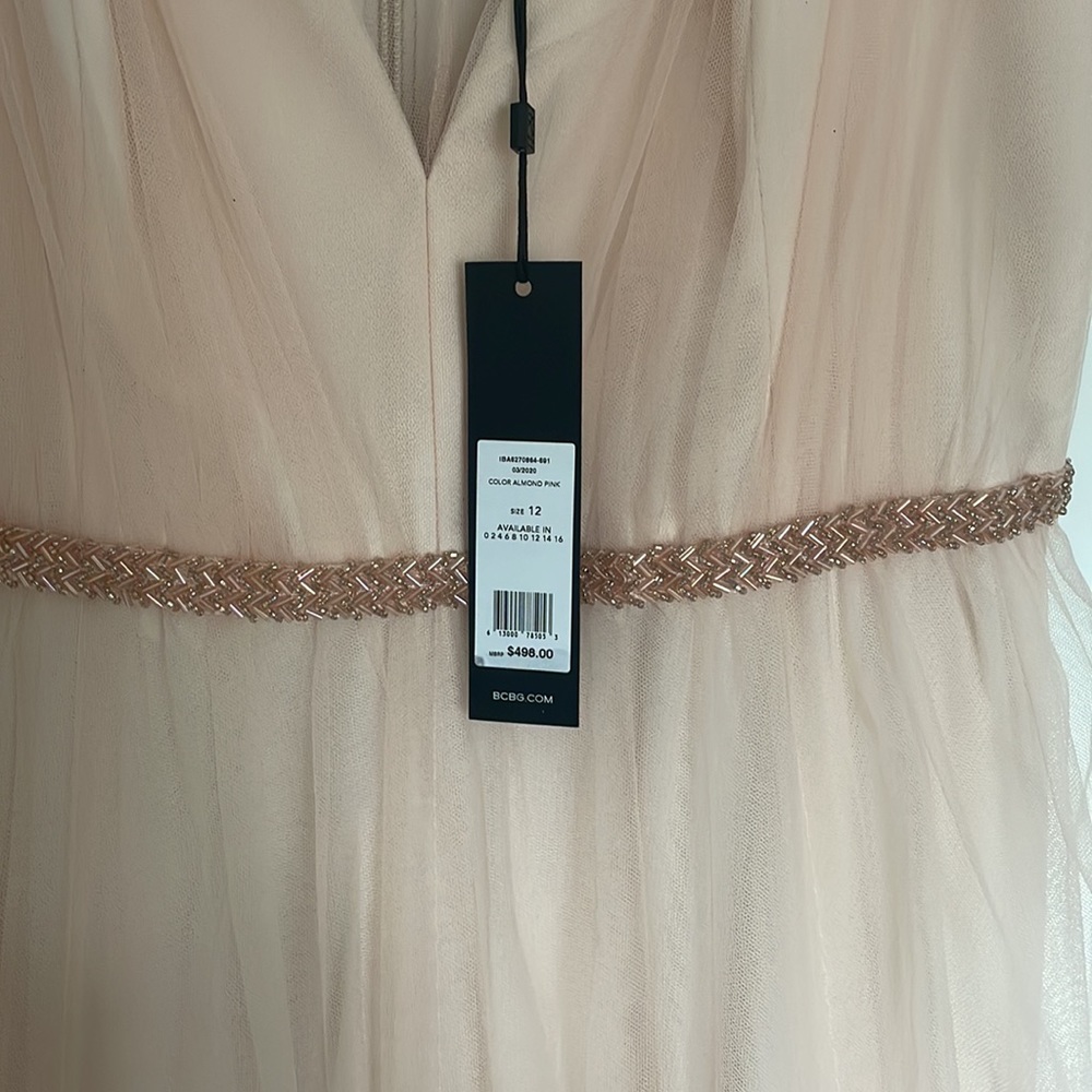 BCBG MAXAZARIA TULLE AND CRYSTAL GOWN NWT - Picture 3 of 4
